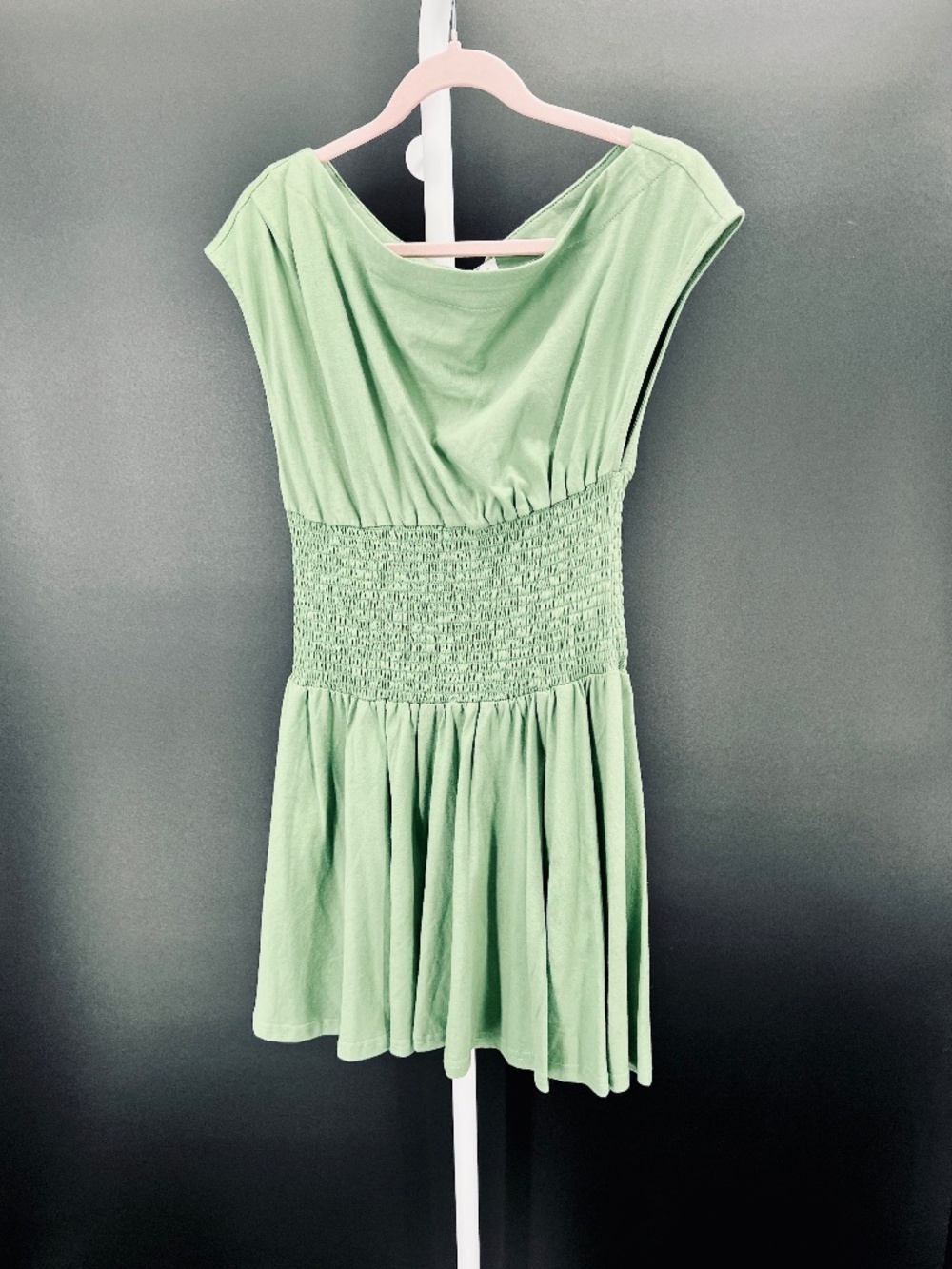 Altar’d State - NWT - Sage Green Smocked Waist Mini Dress, Size (M)